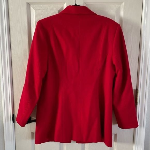 Dumas 100% Wool Red Zip Jacket, Sz Lg Made in USA - Picture 8 of 15